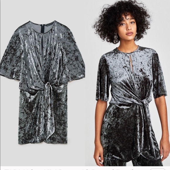 sachin and babi light blue dress ROMWE Grunge Punk Women's Distressed Cutout Tie-Front Off-Shoulder Long  Sleeve Dress main image 1